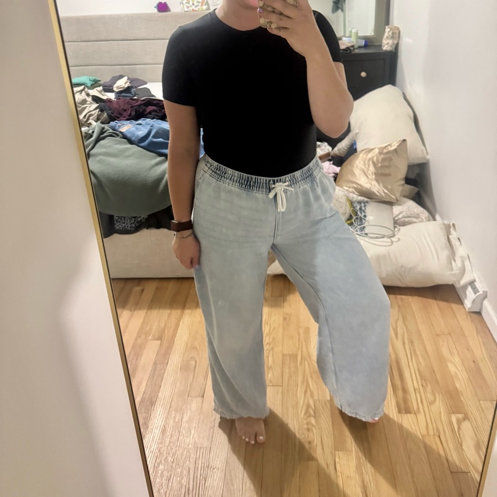 H&M Denim Drawstring Pants